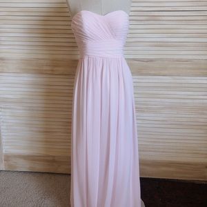 Blush Pale Pink Bridesmaids Dress Maxi Size 2-4